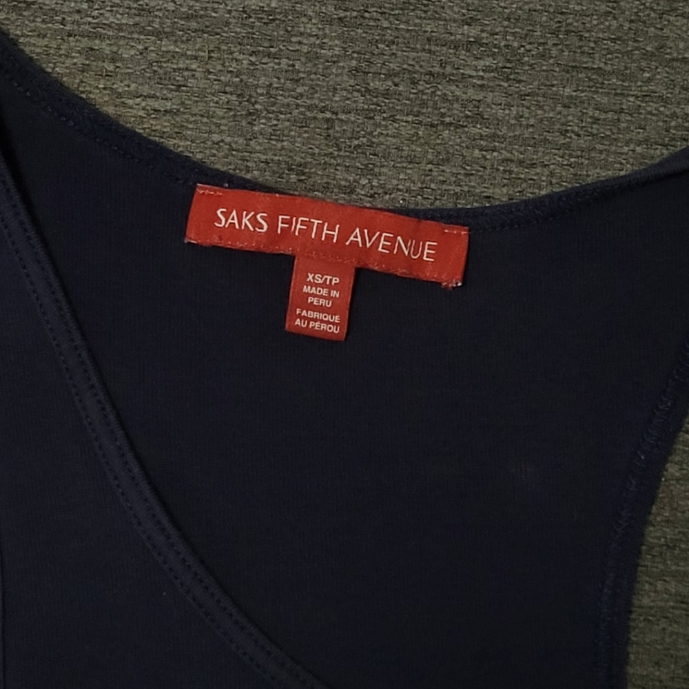 Saks fifth avenue Blue tank top xs